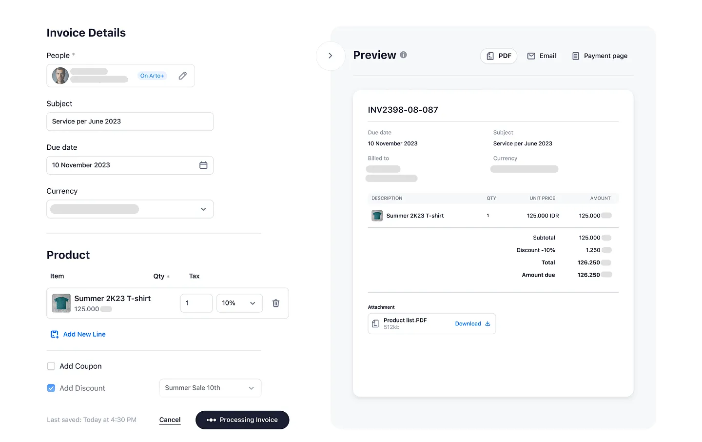 Quotes, Invoice & Billing